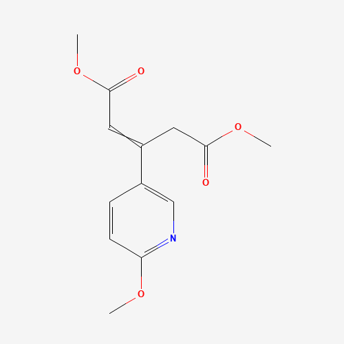 dimethyl (Z)-3-(6-methoxypyridin-3-yl)pent-2-enedioate (CAS: 721920-95-2) - Chemical Structure and Molecular Formula 