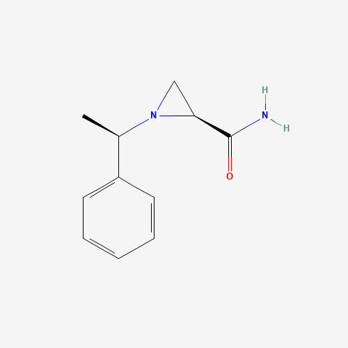 (2S)-1-[(1R)-1-phenylethyl]aziridine-2-carboxamide (CAS: 75985-51-2) - Chemical Structure and Molecular Formula 