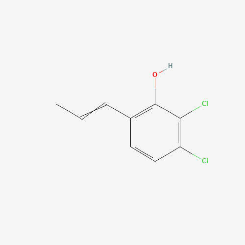 2,3-dichloro-6-[(E)-prop-1-enyl]phenol (CAS: 62717-14-0) - Chemical Structure and Molecular Formula 