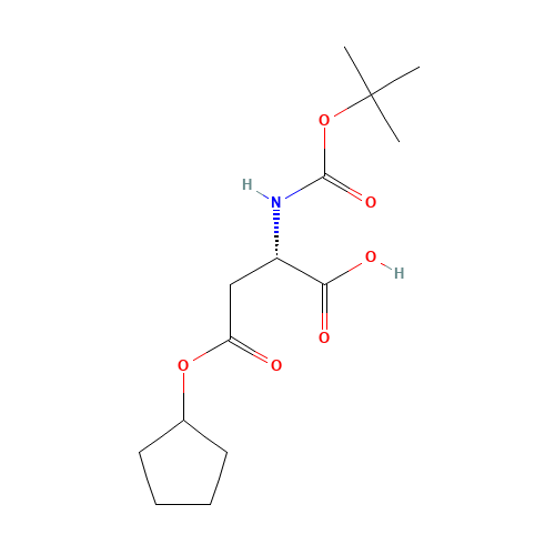 (2S)-4-cyclopentyloxy-2-[(2-methylpropan-2-yl)oxycarbonylamino]-4-oxobutanoic acid (CAS: 71447-58-0) - Related Chemical Product
