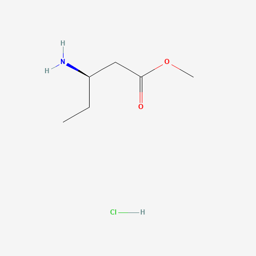 methyl (3R)-3-aminopentanoate;hydrochloride (CAS: 532435-35-1) - Chemical Structure and Molecular Formula 