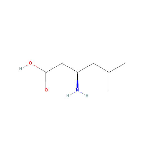(3R)-3-amino-5-methylhexanoic acid (CAS: 91298-67-8) - Chemical Structure and Molecular Formula 