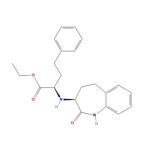 ethyl (2R)-2-[[(3S)-2-oxo-1,3,4,5-tetrahydro-1-benzazepin-3-yl]amino]-4-phenylbutanoate (CAS: 86499-39-0) - Related Chemical Product
