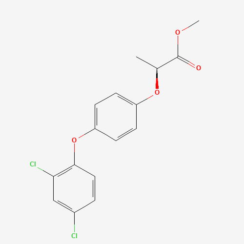 methyl (2S)-2-[4-(2,4-dichlorophenoxy)phenoxy]propanoate (CAS: 75021-72-6) - Chemical Structure and Molecular Formula 