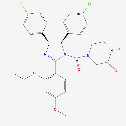4-[(4S,5R)-4,5-bis(4-chlorophenyl)-2-(4-methoxy-2-propan-2-yloxyphenyl)-4,5-dihydroimidazole-1-carbonyl]piperazin-2-one (CAS: 675576-98-4) - Related Chemical Product