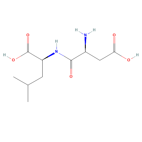 (2S)-2-[[(2S)-2-amino-3-carboxypropanoyl]amino]-4-methylpentanoic acid (CAS: 3062-14-4) - Chemical Structure and Molecular Formula 