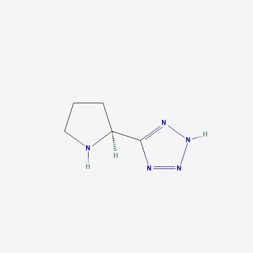 5-[(2S)-pyrrolidin-2-yl]-2H-tetrazole (CAS: 33878-70-5) - Chemical Structure and Molecular Formula 