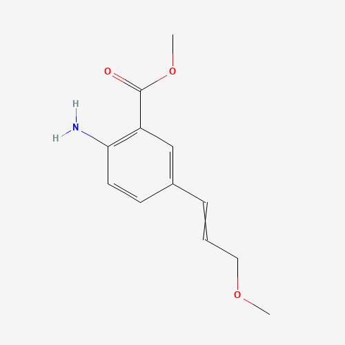 methyl 2-amino-5-[(E)-3-methoxyprop-1-enyl]benzoate (CAS: 1247093-76-0) - Chemical Structure and Molecular Formula 