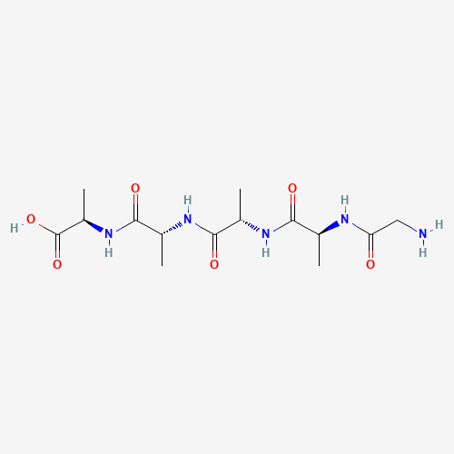 (2R)-2-[[(2R)-2-[[(2S)-2-[[(2S)-2-[(2-aminoacetyl)amino]propanoyl]amino]propanoyl]amino]propanoyl]amino]propanoic acid (CAS: 53093-86-0) - Chemical Structure and Molecular Formula 