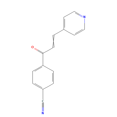 4-[(E)-3-pyridin-4-ylprop-2-enoyl]benzonitrile (CAS: 159429-65-9) - Chemical Structure and Molecular Formula 