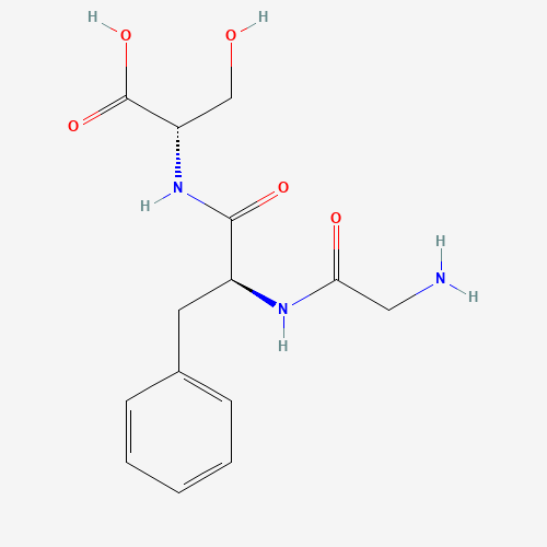 (2S)-2-[[(2S)-2-[(2-aminoacetyl)amino]-3-phenylpropanoyl]amino]-3-hydroxypropanoic acid (CAS: 23828-14-0) - Chemical Structure and Molecular Formula 