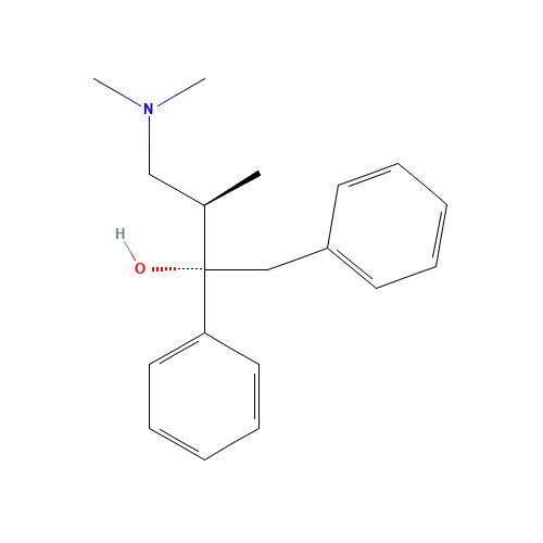 (2S,3R)-4-(dimethylamino)-3-methyl-1,2-diphenylbutan-2-ol (CAS: 38345-66-3) - Chemical Structure and Molecular Formula 