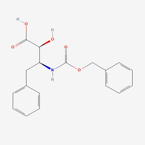 (2S,3S)-2-hydroxy-4-phenyl-3-(phenylmethoxycarbonylamino)butanoic acid (CAS: 62023-59-0) - Chemical Structure and Molecular Formula 