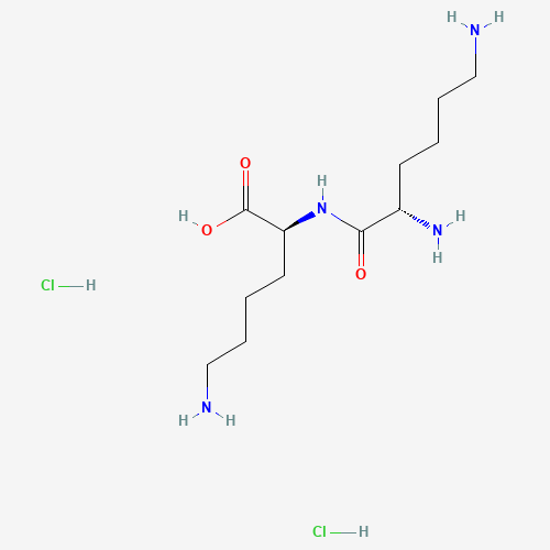(2S)-6-amino-2-[[(2S)-2,6-diaminohexanoyl]amino]hexanoic acid;dihydrochloride (CAS: 52123-30-5) - Chemical Structure and Molecular Formula 