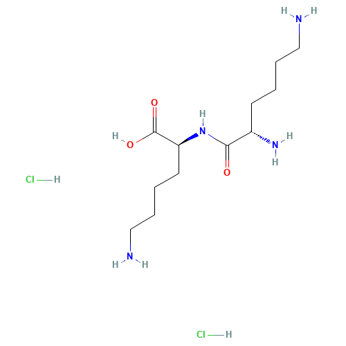 (2S)-6-amino-2-[[(2S)-2,6-diaminohexanoyl]amino]hexanoic acid;dihydrochloride (CAS: 52123-30-5) - Chemical Structure and Molecular Formula 