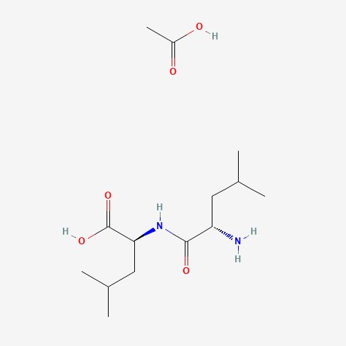 acetic acid;(2S)-2-[[(2S)-2-amino-4-methylpentanoyl]amino]-4-methylpentanoic acid (CAS: 73237-76-0) - Chemical Structure and Molecular Formula 