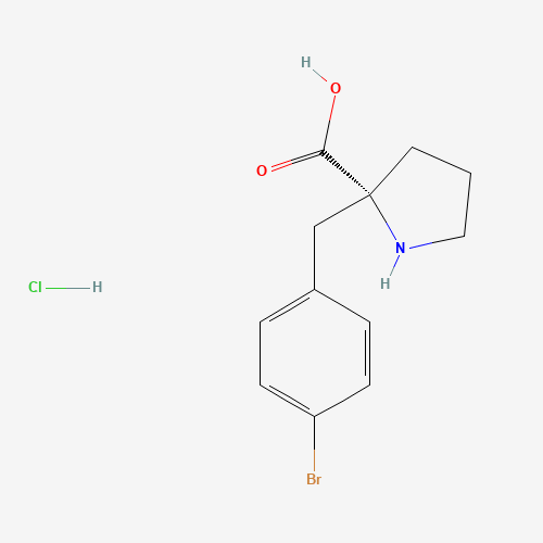(2R)-2-[(4-bromophenyl)methyl]pyrrolidine-2-carboxylic acid;hydrochloride (CAS: 1049741-44-7) - Related Chemical Product