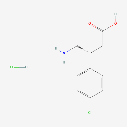 (3R)-4-amino-3-(4-chlorophenyl)butanoic acid;hydrochloride (CAS: 63701-55-3) - Chemical Structure and Molecular Formula 