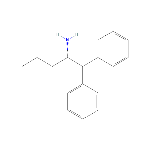 (2S)-4-methyl-1,1-diphenylpentan-2-amine (CAS: 233772-40-2) - Chemical Structure and Molecular Formula 