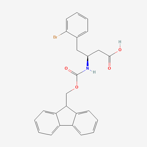 (3S)-4-(2-bromophenyl)-3-(9H-fluoren-9-ylmethoxycarbonylamino)butanoic acid (CAS: 403661-79-0) - Related Chemical Product