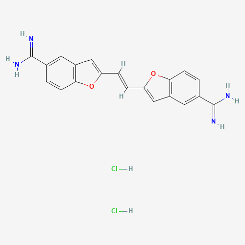 2-[(E)-2-(5-carbamimidoyl-1-benzofuran-2-yl)ethenyl]-1-benzofuran-5-carboximidamide;dihydrochloride (CAS: 71431-30-6) - Related Chemical Product