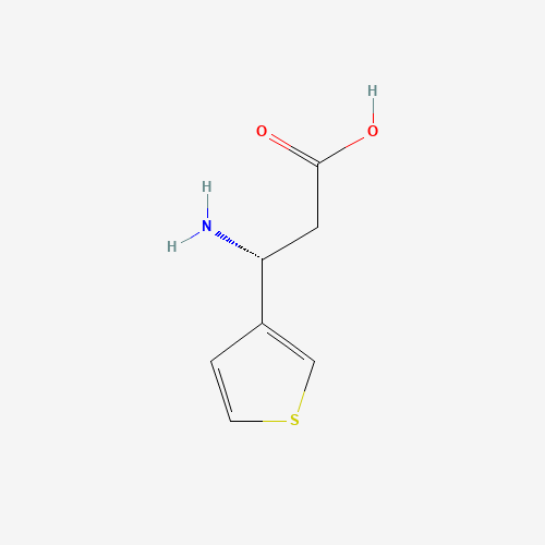 (3R)-3-amino-3-thiophen-3-ylpropanoic acid (CAS: 760941-22-8) - Chemical Structure and Molecular Formula 