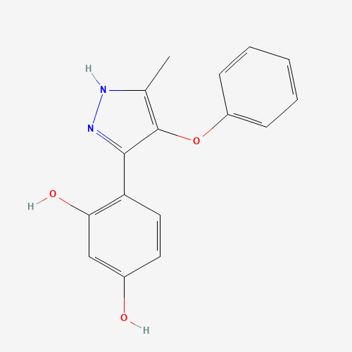 (4Z)-3-hydroxy-4-(5-methyl-4-phenoxy-1,2-dihydropyrazol-3-ylidene)cyclohexa-2,5-dien-1-one (CAS: 253168-59-1) - Related Chemical Product