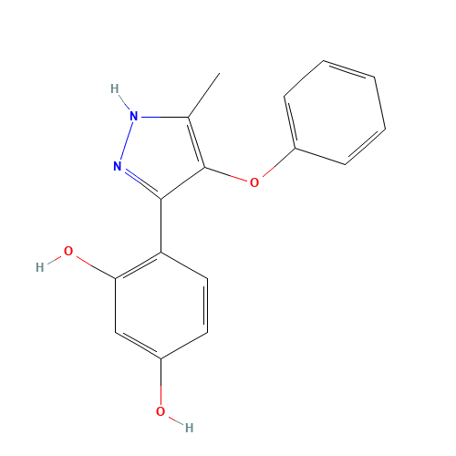 (4Z)-3-hydroxy-4-(5-methyl-4-phenoxy-1,2-dihydropyrazol-3-ylidene)cyclohexa-2,5-dien-1-one (CAS: 253168-59-1) - Related Chemical Product