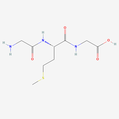 2-[[(2S)-2-[(2-aminoacetyl)amino]-4-methylsulfanylbutanoyl]amino]acetic acid (CAS: 51529-34-1) - Chemical Structure and Molecular Formula 