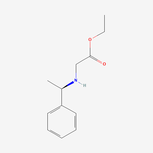 ethyl 2-[[(1R)-1-phenylethyl]amino]acetate (CAS: 66512-37-6) - Chemical Structure and Molecular Formula 