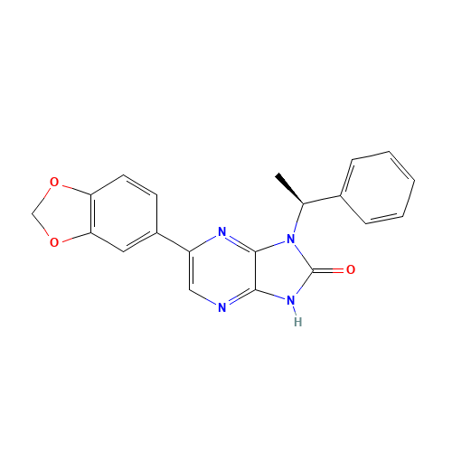 5-(1,3-benzodioxol-5-yl)-3-[(1S)-1-phenylethyl]-1H-imidazo[4,5-b]pyrazin-2-one (CAS: 767343-27-1) - Related Chemical Product