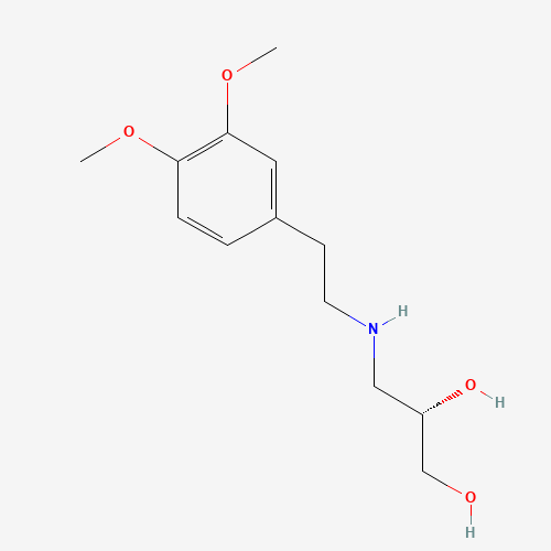 (2S)-3-[2-(3,4-dimethoxyphenyl)ethylamino]propane-1,2-diol (CAS: 85648-10-8) - Related Chemical Product