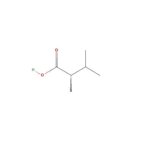 (2S)-2,3-dimethylbutanoic acid (CAS: 15071-34-8) - Chemical Structure and Molecular Formula 
