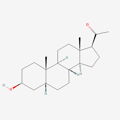 1-[(3S,5R,8R,9S,10S,13S,14S,17S)-3-hydroxy-10,13-dimethyl-2,3,4,5,6,7,8,9,11,12,14,15,16,17-tetradecahydro-1H-cyclopenta[a]phenanthren-17-yl]ethanone (CAS: 128-21-2) - Related Chemical Product