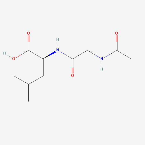 (2S)-2-[(2-acetamidoacetyl)amino]-4-methylpentanoic acid (CAS: 29852-55-9) - Chemical Structure and Molecular Formula 