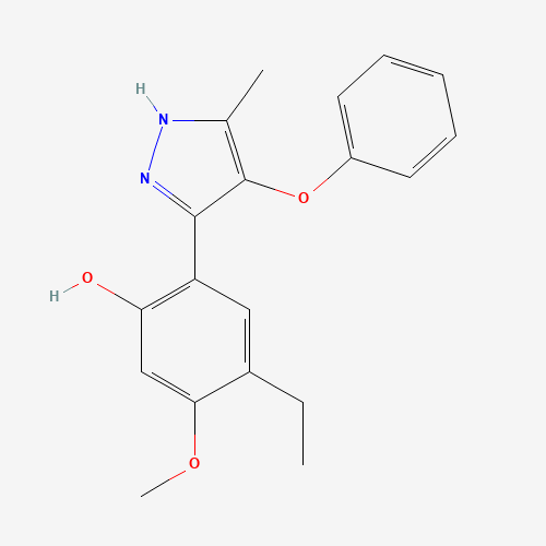 (6E)-4-ethyl-3-methoxy-6-(5-methyl-4-phenoxy-1,2-dihydropyrazol-3-ylidene)cyclohexa-2,4-dien-1-one (CAS: 394228-36-5) - Related Chemical Product