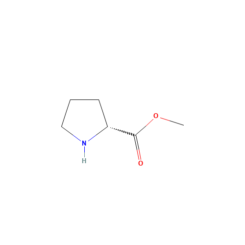 methyl (2R)-pyrrolidine-2-carboxylate (CAS: 43041-12-9) - Chemical Structure and Molecular Formula 