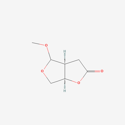 (3aS,6aR)-4-methoxy-3a,4,6,6a-tetrahydro-3H-furo[2,3-c]furan-2-one (CAS: 501921-30-8) - Chemical Structure and Molecular Formula 