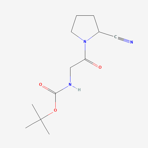tert-butyl N-[2-[(2S)-2-cyanopyrrolidin-1-yl]-2-oxoethyl]carbamate (CAS: 952023-06-2) - Chemical Structure and Molecular Formula 