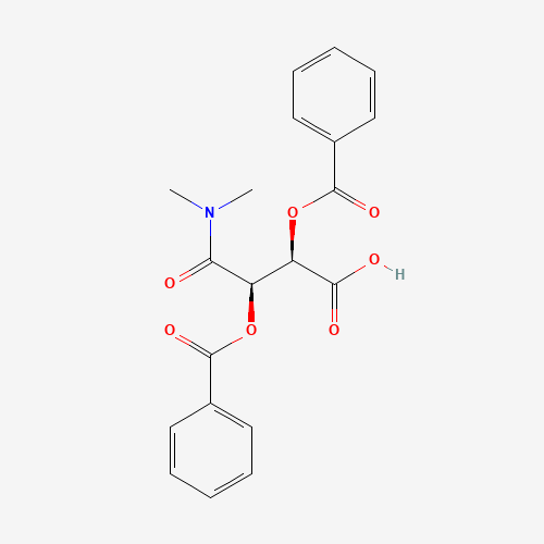 (2R,3R)-2,3-dibenzoyloxy-4-(dimethylamino)-4-oxobutanoic acid (CAS: 78761-37-2) - Chemical Structure and Molecular Formula 