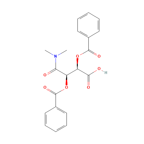 (2R,3R)-2,3-dibenzoyloxy-4-(dimethylamino)-4-oxobutanoic acid (CAS: 78761-37-2) - Chemical Structure and Molecular Formula 
