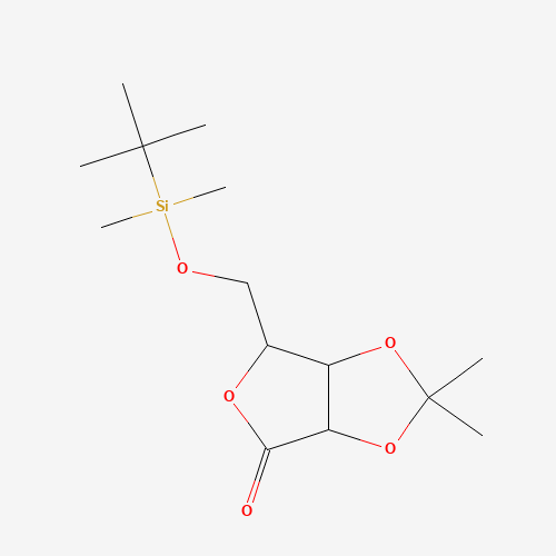 (3aR,6S,6aR)-6-[[tert-butyl(dimethyl)silyl]oxymethyl]-2,2-dimethyl-6,6a-dihydro-3aH-furo[3,4-d][1,3]dioxol-4-one (CAS: 1044813-00-4) - Chemical Structure and Molecular Formula 
