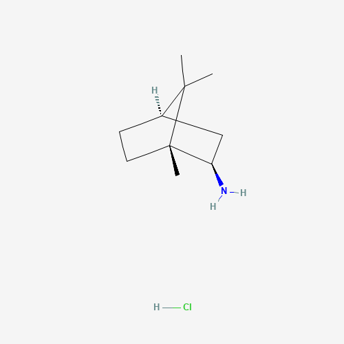(1R,3R,4R)-4,7,7-trimethylbicyclo[2.2.1]heptan-3-amine;hydrochloride (CAS: 24629-78-5) - Chemical Structure and Molecular Formula 