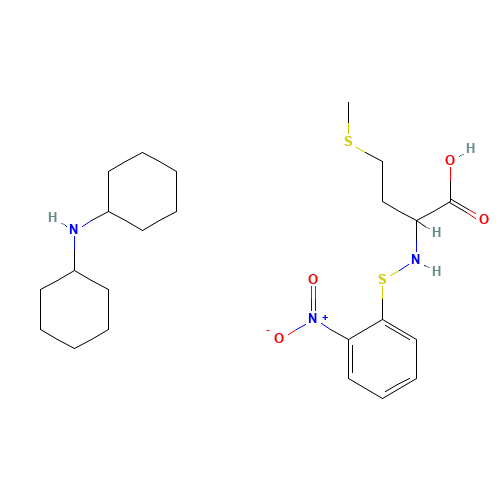 N-cyclohexylcyclohexanamine;(2S)-4-methylsulfanyl-2-[(2-nitrophenyl)sulfanylamino]butanoic acid (CAS: 7675-52-7) - Related Chemical Product