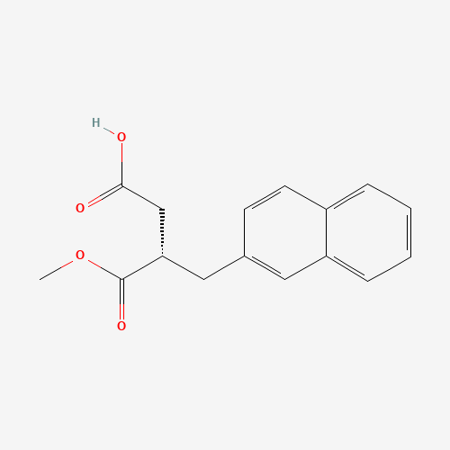 (3S)-4-methoxy-3-(naphthalen-2-ylmethyl)-4-oxobutanoic acid (CAS: 220497-75-6) - Chemical Structure and Molecular Formula 