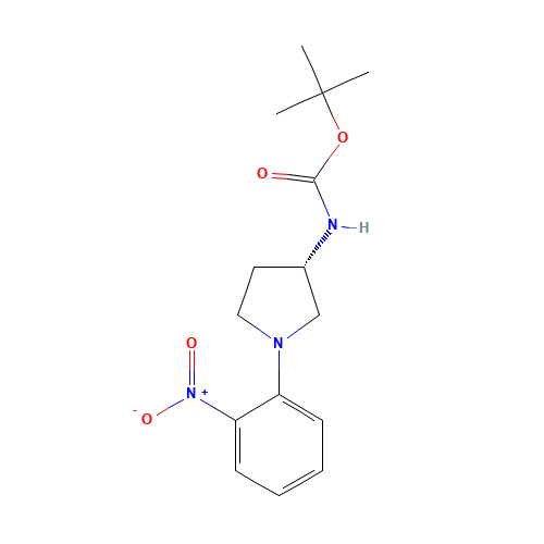 tert-butyl N-[(3S)-1-(2-nitrophenyl)pyrrolidin-3-yl]carbamate (CAS: 348165-32-2) - Related Chemical Product