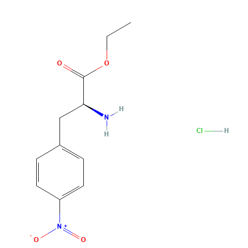 ethyl (2S)-2-amino-3-(4-nitrophenyl)propanoate;hydrochloride (CAS: 58816-66-3) - Chemical Structure and Molecular Formula 