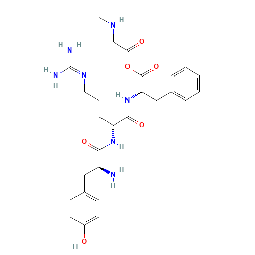 2-[[(2S)-2-[[(2R)-2-[[(2S)-2-amino-3-(4-hydroxyphenyl)propanoyl]amino]-5-(diaminomethylideneamino)pentanoyl]amino]-3-phenylpropanoyl]-methylamino]acetic acid (CAS: 90549-86-3) - Related Chemical Product