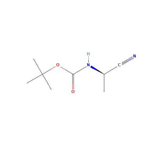 tert-butyl N-[(1R)-1-cyanoethyl]carbamate (CAS: 100927-09-1) - Chemical Structure and Molecular Formula 