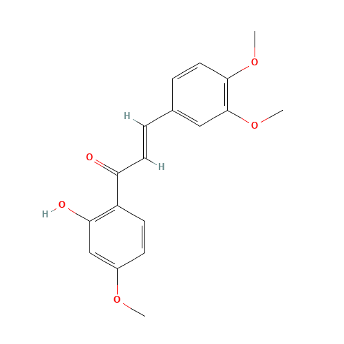 (E)-3-(3,4-dimethoxyphenyl)-1-(2-hydroxy-4-methoxyphenyl)prop-2-en-1-one (CAS: 10493-06-8) - Related Chemical Product